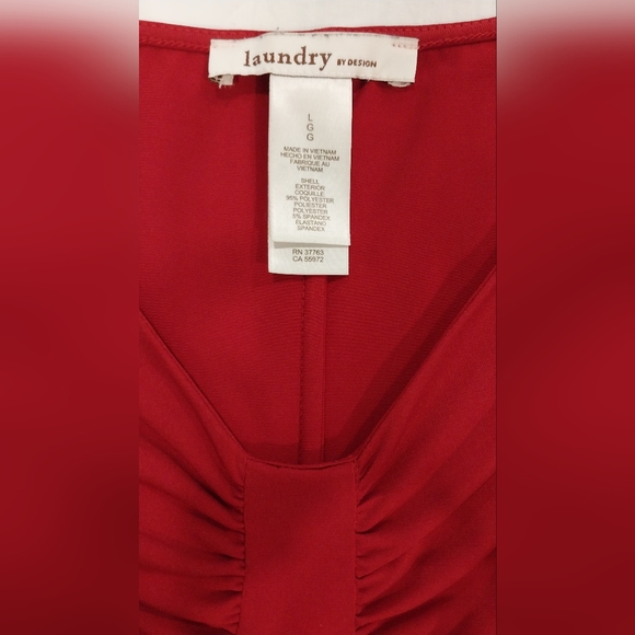 laundry by design Dark Red Ruched Bodycon Dress Size L - Picture 8 of 12
